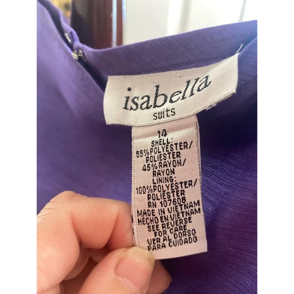Women's Isabella Suits Set Size 14 Purple